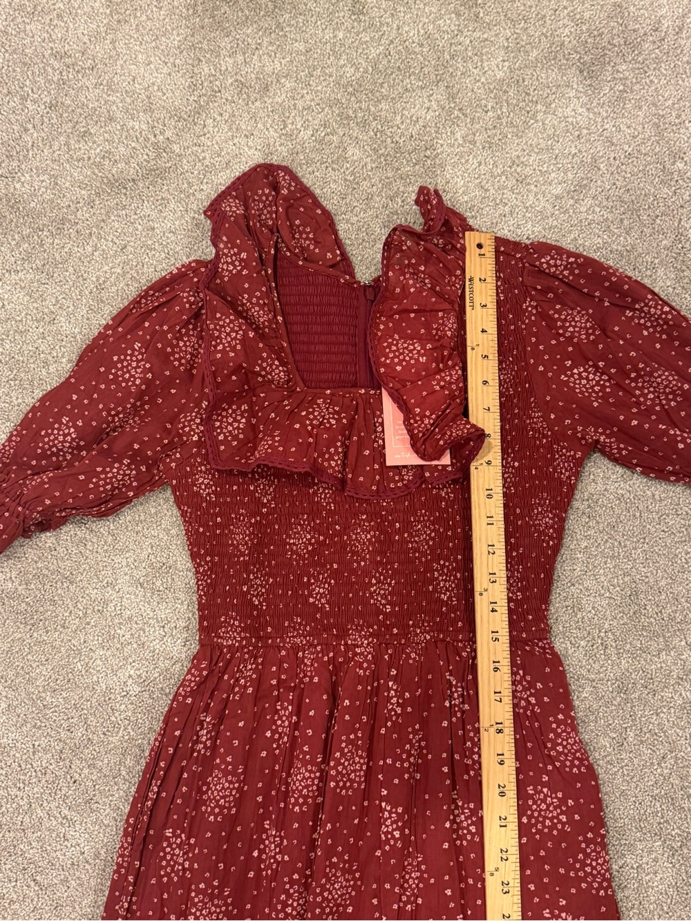 Ivy City co Gracie Maxi Dress in Wine burgundy Cotton size small NWT - Picture 14 of 14